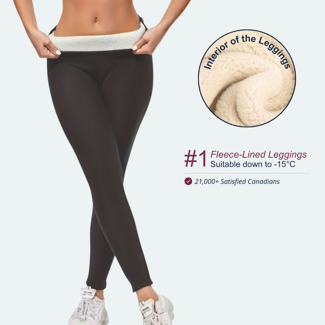 3D leggings lined with fleece | Footless.