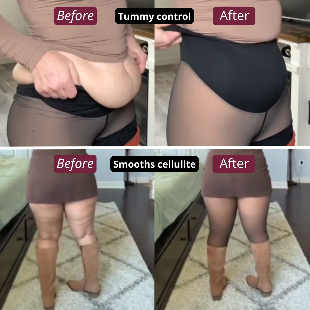 3D fleece leggings | Tummy control.