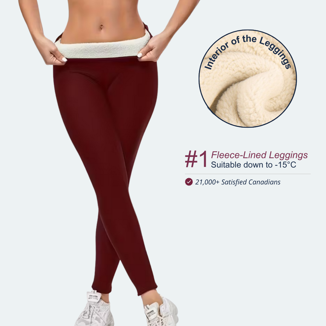 3D leggings lined with fleece | Footless.