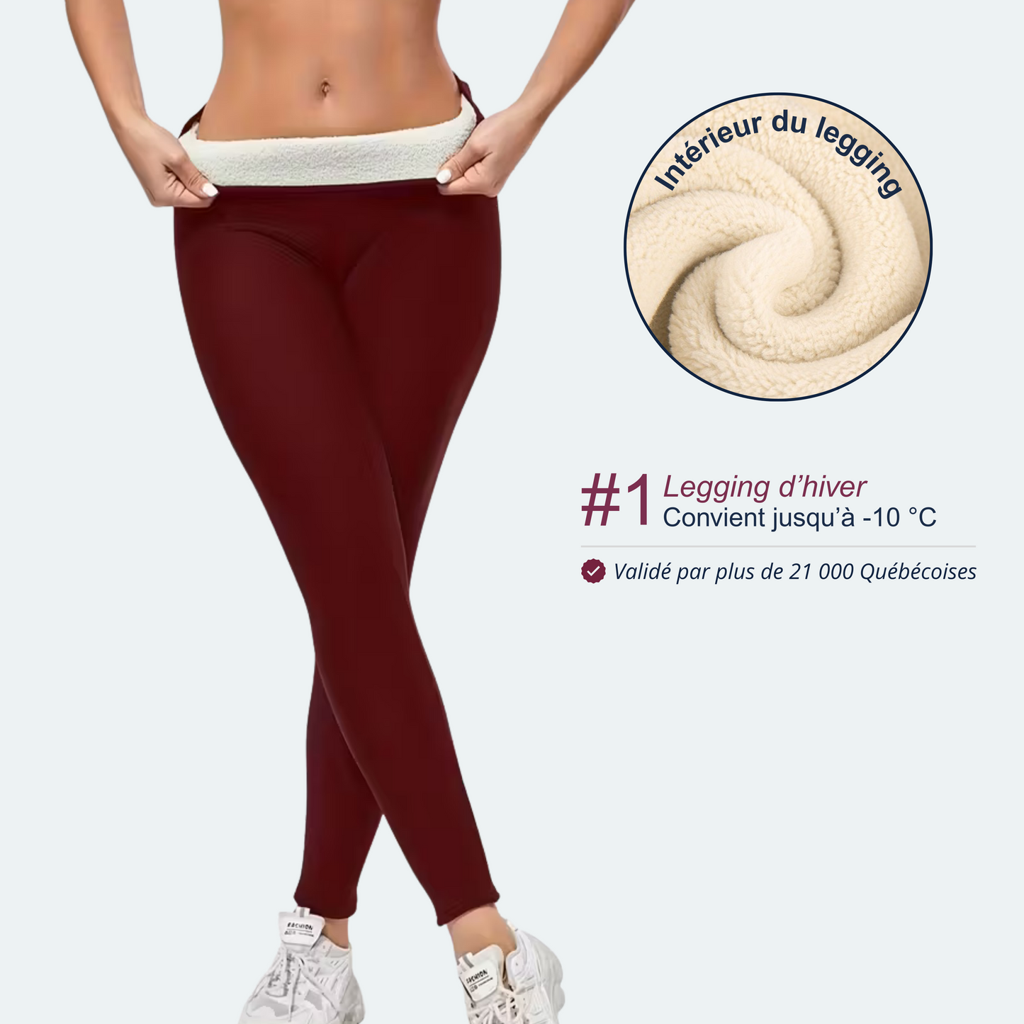 3D fleece-lined leggings | Footless