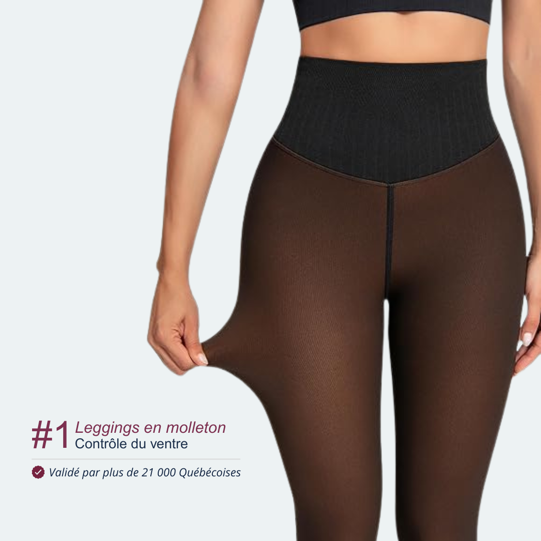 3D fleece leggings | Tummy control