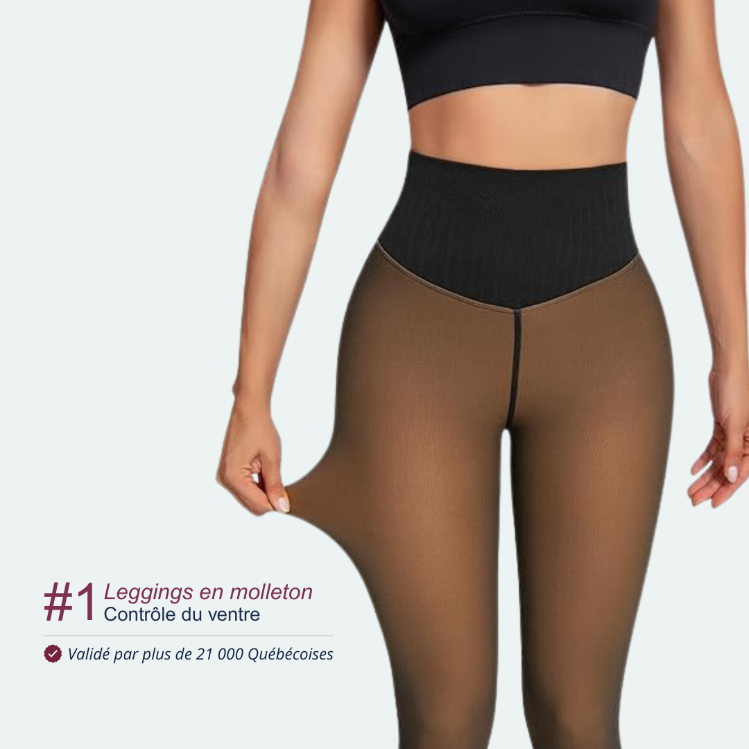 3D fleece leggings | Tummy control