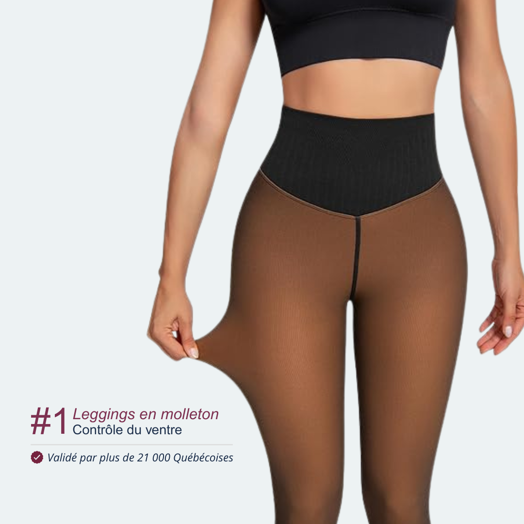 3D fleece leggings | Tummy control