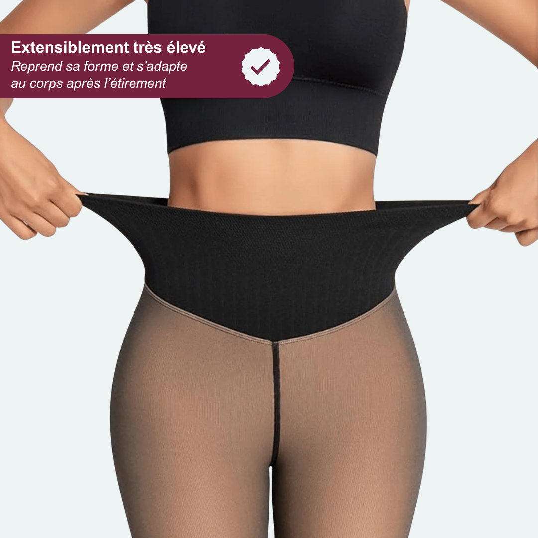 3D fleece leggings | Tummy control